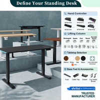 Bureau de jeu électrique à double moteur, réglable en hauteur, ergonomique, pour le télétravail, table assis-debout