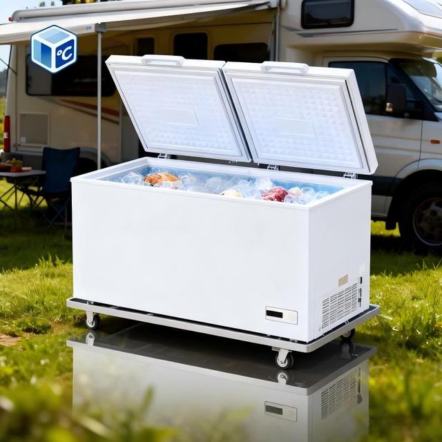 Factory Price Freezer Refrigerator Two Door Commercial Display Freezer Meat Stainless Steel Deep Chest Freezer 400 L 500 L 1000L