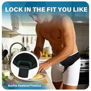 Ceinture de soutien confortable en mousse pour hernie inguinale, attelle abdominale avec coussinets de compression et protection - Product Image 4