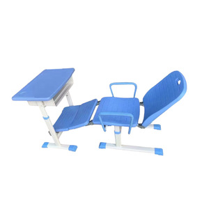 Student Nap <b>Table</b> And Chair Set <b>Adjustable</b> Height Modern Design For School Use Blue Color - Product Image 5