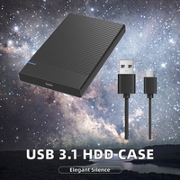 TRANSBLUE/OEM 2.5 Inch SATA ke USB 3.1 Tipe C ABS Kotak Penyimpanan Eksternal HDD SSD