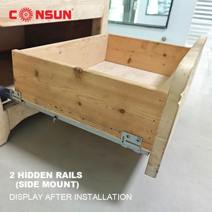 Thanh Trượt Kính Thiên Văn Ẩn Vòng Bi Kín Mềm Mở Rộng Toàn Bộ Thanh TrượT Ngăn Kéo Che Giấu - Product Image 3