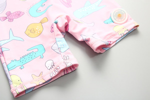 Maillot de bain une pièce licorne rose pour bébé fille, manches longues, protection contre les éruptions cutanées, maillot de bain avec chapeau de soleil - Product Image 6