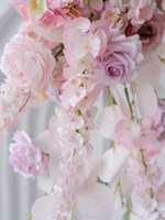 Fleurs artificielles modernes en soie rose automne, faites à la main, pour décorations de mariage, arrangements floraux personnalisés, installation sur panneau KT, demande en mariage