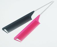 Peigne à dents fines professionnel antistatique léger de qualité salon, résistant à la chaleur, avec queue de rat pour le coiffage et le sécage des cheveux