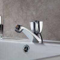 Robinet de lavabo moderne monotrou Robinet d'eau froide en céramique pour salle de bain