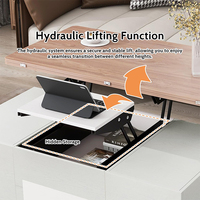 Charnière hydraulique à ressort supérieur pour meubles, mécanisme de levage pliable pour table basse, réglable, moderne, carrée, extensible