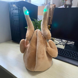 Chapeau de dinde à pattes mobiles style WOWEI, jouet amusant, chapeau électrique à pattes de poulet avec musique et <span class=keywords><strong>danse</strong></span> - Product Image 6