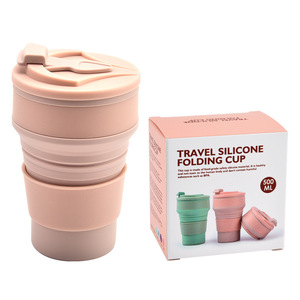 Botella de Agua Plegable de Silicona de 500 ml, Botella de Agua Portátil con Tapa Giratoria a Prueba de Fugas, Reutilizable - Product Image 2