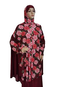 عباءة نسائية جديدة مقاس كبير من قطعتين، فستان إسلامي بالجملة، قماش مطبوع، رداء طويل للنساء، جلباب من الحرير الصناعي، فستان إسلامي - Product Image 3