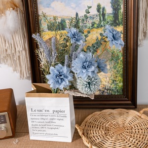 Ramo de Flores Artificiales Sakurai Xiaolihua, Arreglo Floral Seco Azul, Decoración para el Hogar, Accesorio para Bodas CF01356 - Product Image 1