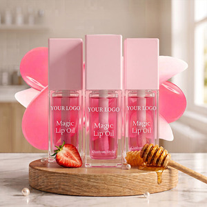 Brillo Labial Vegano Personalizable HKH, Aceite Labial Orgánico con Minerales, Brillo Labial en Tamaño de Viaje, Marca Privada, Maquillaje Natural Hidratante - Product Image 1