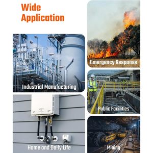 Détecteur de gaz Toptes Guard-156 4 pour H2S CO LEL O2, alimenté par batterie, avec modes d'alarme, orange - Product Image 6