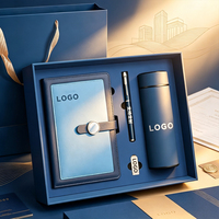Ensemble cadeau d'affaires haut de gamme, logo personnalisé imprimé UV, carnet en cuir PU A5, gobelet isotherme, ensemble cadeau de bureau exécutif pour clients