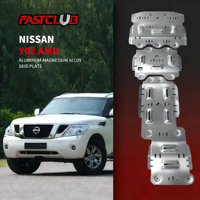 Plaque de protection de châssis antidérapante en alliage d'aluminium résistant à l'usure FASTCULB pour Nissan PATROL Y62 AMD 8mm/5mm, trou d'origine
