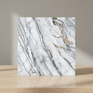 Emperador Crystal Marble Effect Porcelain <b>Floor</b> Tiles Glossy Ceramic 2x2 Ft Polished Finish - Product Image 6