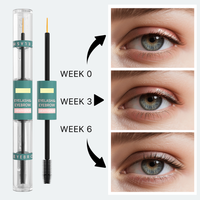 Sérum 2-en-1 pour cils et sourcils, soin nourrissant pour des cils et sourcils plus fournis et plus épais, formule douce et végane