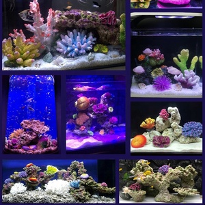 Kleurrijke kunstmatige koraal aquariumplanten van hars, decoratie voor visbakken, landschapsdecoratie - Product Image 4