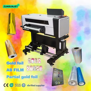 ZUNSUNJET Uv Dtf Printer Gold And Silver Effect With 4 Xp600 Heads