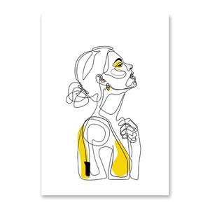 Affiche et impressions abstraites <span class=keywords><strong>de</strong></span> femmes en ligne, style nordique, peinture sur toile moderne, art, fille jaune, image murale, décoration <span class=keywords><strong>de</strong></span> chambre à coucher, décoration <span class=keywords><strong>de</strong></span> la maison - Product Image 6