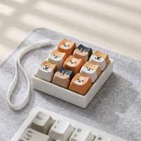 Cute cat tiger Shiba Inu PBT Keycaps with RGB Backlightingperfect for Mechanical Keyboards Relieving Stress Customizing Sound