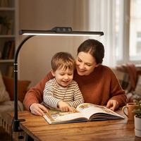 Lámpara de Escritorio Flexible con Clip, 5 Temperaturas de Color, Regulación Continua y Control Táctil para Compradores Minoristas