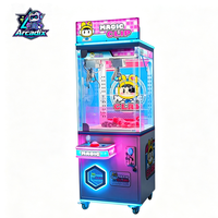 Marwey Machine de jeu d'arcade commerciale d'intérieur à monnayeur, grue à pinces double pour poupées et jouets de collection, machine à griffes à cadeaux à vendre