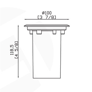 LT2206A Heavy-duty PVC&amp;Solid Brass Waterproof IP65 Low Voltage Inground Light for <strong>Landscape</strong> <strong>Lighting</strong> Flood Driveway Lights - Product Image 3