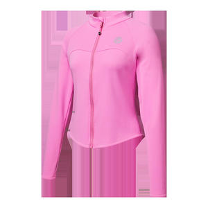 Cárdigan deportivo de tres pruebas de manga larga para mujer, forro polar grueso cálido con cuello levantado, cremallera delgada, Tops para exteriores de otoño e invierno - Product Image 1