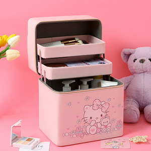 Bonita bolsa de cosméticos súper Popular portátil de viaje de gran capacidad Corazón de niña bonita maleta japonesa Corea del Sur multifunción - Product Image 5