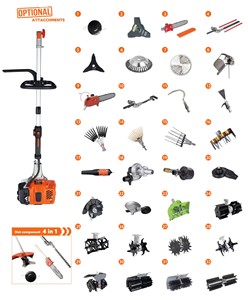 Cg4t38b 35.8cc 52cc 2 trong 1 cỏ Bàn chải máy cắt 2 đột quỵ <span class=keywords><strong>4</strong></span> đột quỵ động cơ điện chuỗi tông đơ - Product Image 6