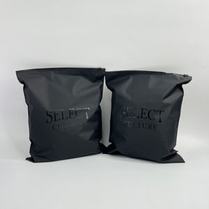 Branded Black Plastic Zip Lock Bags - UV Printed Logo Frosted Zipper Pouches for Clothing & Beauty - Product Image 4