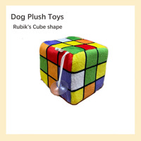 Jouets en peluche pour chien en forme de cube de Rubik personnalisé, jouet à mâcher interactif pour chien pour les mâchoires agressives