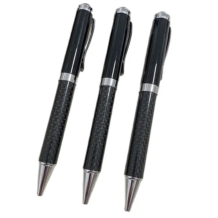 High Quality Biro Ballpoint Pen Heavy Luxury Logo Customized Metal Roller Ball Pen Carbon Fiber Pen