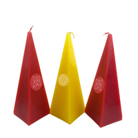 Pyramidenförmige Judaica-Havdalah-Kerze in verschiedenen Farben für Weihnachten