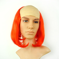 Perruque de vieil homme à tête chauve, cheveux courts raides ou ondulés, perruques amusantes de clown pour cosplay, pour fête d'Halloween