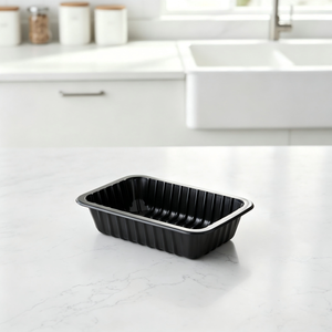 Recyclable Eco-Friendly Lightweight PP Disposable Tray, Secure Sealed Food <strong>Container</strong> for Precut <strong>Veggies</strong>, Fruits and Salads - Product Image 1