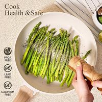 Ensemble de 7 ustensiles de cuisine en céramique écologiques avec casseroles et poêles antiadhésives, couvercles en verre, compatibles four, sains, adaptés au gaz et à l'induction