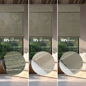 Hot Selling Cordless Roll up <strong>Bamboo</strong> <strong>Blind</strong> with Valance Electric Woven Wood <strong>Blinds</strong> for <strong>Indoor</strong> Windows - Product Image 4