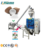 Machine de remplissage automatique haute vitesse pour sachets de farine de noix de coco, à scellage arrière, contrôlée par PLC, en acier inoxydable, pour petites entreprises chimiques