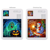 Porte-clés puzzle coulissant à 16 grilles vierge, imprimable UV, Hua Rong Dao, casse-tête pour cadeaux promotionnels avec logo personnalisé