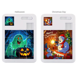 Gantungan Kunci Puzzle Geser 16 Kotak Kosong, Mainan Asah Otak Hua Rong Dao yang Dapat Dicetak UV untuk Hadiah Promosi Logo Kustom - Product Image 2