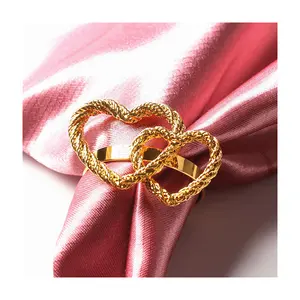 Wedding party double love napkin buckle supports bitcoin payment