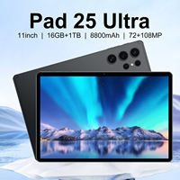 En Çok Satan Ucuz Tablet Pad 25 Ultra Android Çift SIM Akıllı Öğrenme Dış Ticaret Yeni 11 inç Büyük Ekranlı Tablet