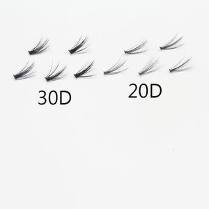 Wholesale Grafted Eyelashes Color Hot Melt Cluster Machine Made Synthetic Hair Colorful <b>Thick</b> Sharp Base False Eyelashes 12 Rows - Product Image 6