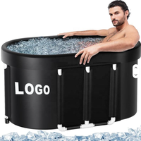 Grande baignoire à glace portable pour athlètes, bain froid pour la thérapie par l'eau froide et la récupération, piscine gonflable en forme de baril
