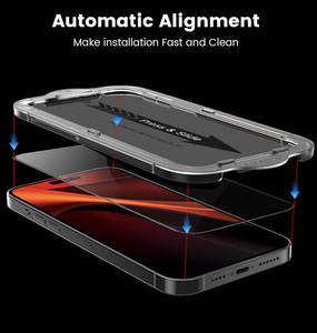 <span class=keywords><strong>Kit</strong></span> d'installation facile Factory HD Magic Box avec protection d'écran en verre trempé pour iPhone 17 16 Pro Max 15 14 13 Pro - Product Image 6
