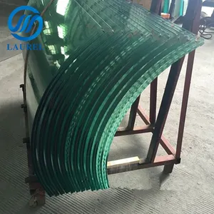 12mm 19mm Curved Clear Sgp Tempered Laminated Glass Balcony Balustrade