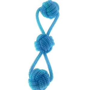 Sekiz karakter çift topları eğitim oyuncak köpekler için tenis tarzı çevre dostu Pet oyuncak ile dayanıklı pamuk halat - Product Image 1