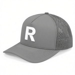 Gorra de Béisbol Deportiva de 5 Paneles de PVC y Goma con Logotipo, Impermeable, Tipo Trucker, para Golf, con Orificios Perforados con Láser - Product Image 2
